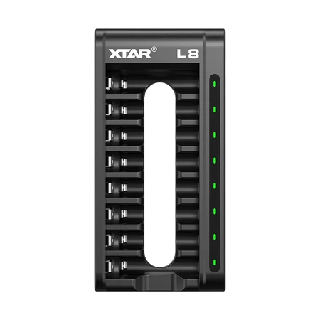 Ładowarka 8-kanałowa do ogniw AA i AAA Li-ion 1,5 V oraz Ni-MH, QC 3.0, Xtar L8