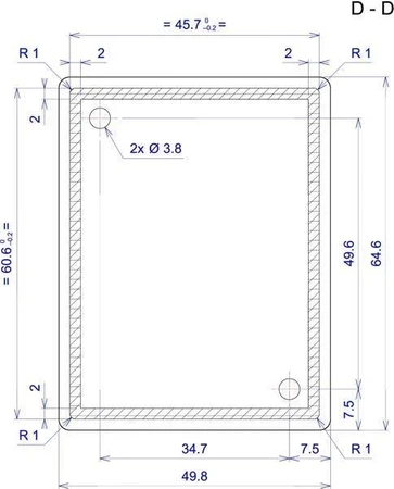 Obudowa 49x66, h=28mm, Z68