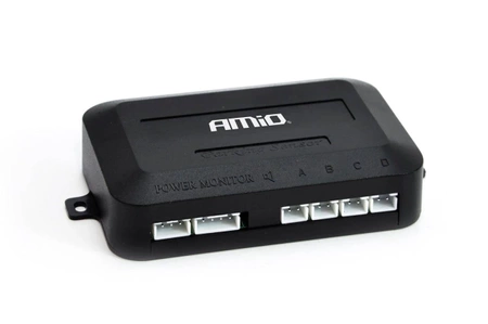 System czujników parkowania AMIO Gold, wyświetlacz LED, 4 czujniki 18mm, czarne