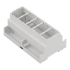 Obudowa modułowa na szynę DIN ZD1008J, 89,8 × 142,8 × 65,2 mm, ABS, szara, Kradex