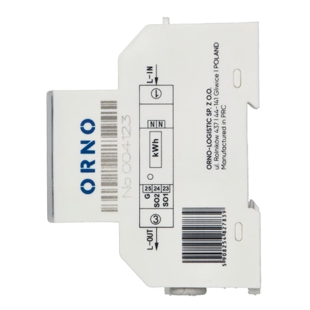 Watomierz, Licznik energii 1-fazowy 100A, MID PV, na szynę DIN, ORNO WE524