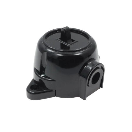 Włącznik dzwonkowy, montaż natynkowy, kolor czarny, seria Retro PRL