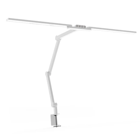 Lampa biurkowa LED - profesjonalna z regulacją barwy i jasności - liniowa 95cm - 2 ramiona - 1550lm - biała - FDDL04