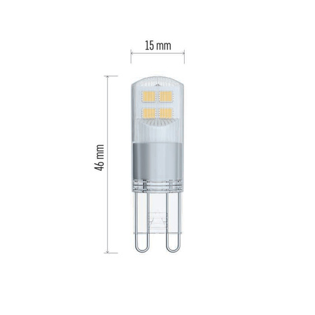 Żarówka LED G9 kapsułka JC, 1,9 W, odpowiednik 22 W, neutralna biel, 210 lm, EMOS ZAR-E-ZQ9527