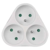 Rozgałęźnik sieciowy 230V, 3 gniazda, 10A, biały, EMOS P0026