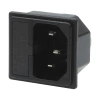 Gniazdo zasilania 230V IEC 10A, męskie z miejscem na bezpiecznik, RF-2004