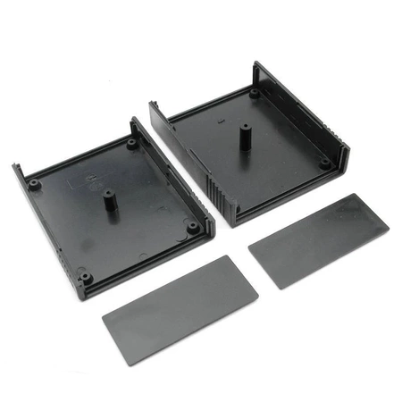 Obudowa uniwersalna KM-42N, 111 × 91 × 43 mm, ABS, czarna, moletowana, z panelami, Maszczyk