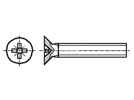 Śruba łeb stożkowy PZ ocynk M3x30mm