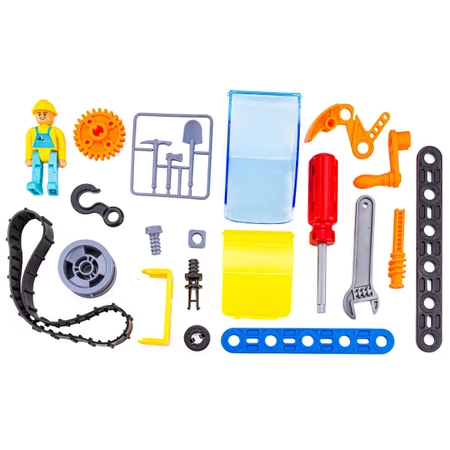 Klocki konstrukcyjne: Maszyny, pojazdy budowlane 6w1