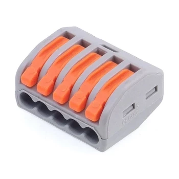 Złącze zatrzaskowe 5 pól, szybkozłącze instalacyjne 0.08-2.5mm2 400V