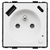 Gniazdko elektryczne z uziemieniem z USB A+C 20W z pomiarem energii (watomierz) WiFi i Bluetooth białe podtynkowe (moduł bez ramki) - TAWOIA Smart Home