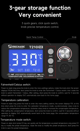 Stacja lutownicza T210 SE Mechanic