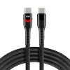 Kabel USB C-C 60W Power Delivery LED 2m – everActive CBB-2PDR, szybkie ładowanie 3A/20V z RGB