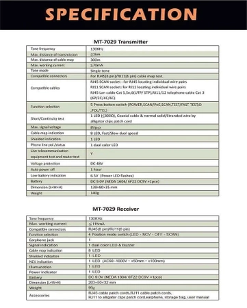 Tester LAN+POE NCV z szukaczem par, Proskit MT-7029
