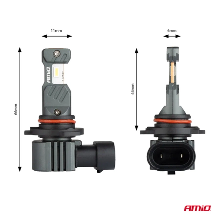 Żarówka samochodowa LED 2szt HB3 HIR1 H10 6000K Canbus 60W AMIO-04117 seria HYBRID AMIO-04117