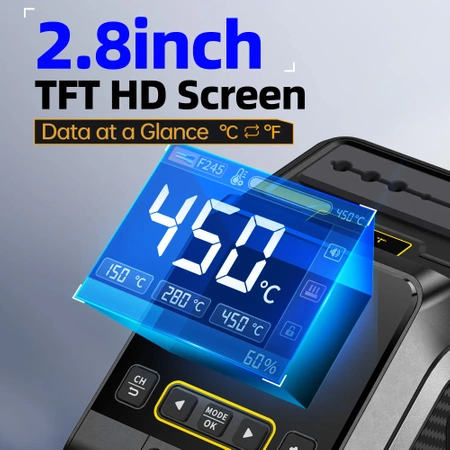 Stacja lutownica 200W z kolbą F245, FNIRSI DWS200