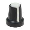 Gałka do potencjometru na oś 6mm - 16x17mm - czarna, biały znacznik