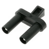 Mostek izolowany, 2 wtyki izolowane 4mm, czarny