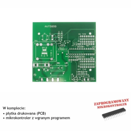 Timer do pompy obiegowej, PCB i mikroprocesor do projektu AVT5899