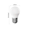 Żarówka LED E27 kulka Mini Globe, 5,5 W, odpowiednik 40 W, neutralna biel, 470 lm, EMOS ZAR-E-ZL6F23