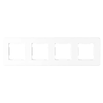 Ramka poczwórna, plastikowa, biała, QUAD Electromalt, QAD1004W