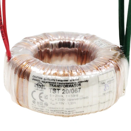 Transformator toroidalny TST20 15V, 20VA, 15V 1,33A, rdzeń toroidalny, Indel