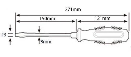 Wkrętak PH3 150mm, konstrukcja Go-Through, Proskit SD-7222B