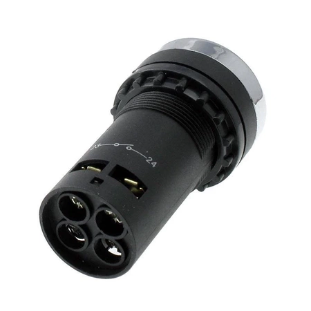 Przycisk PBS-30Br monostabilny 1A 250V okrągły przełączny NO/NC czerwony