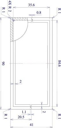 Obudowa uniwersalna z panelami bocznymi 90,0 mm × 110,0 mm × 49,0 mm z PS, kolor czarny Z5A KRADEX