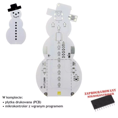 Animowany bałwanek LED - zlutowany KIT AVT 1900