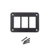 Ramka aluminiowa na 3 przełączniki klawiszowe, czarna, 68 × 98 mm