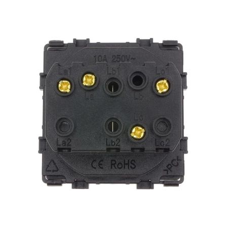 Moduł - Włącznik światła podwójny - biały - Tawoia Glass