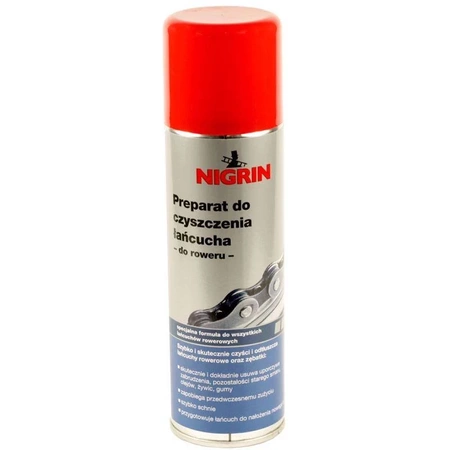 Preparat do czyszczenia łańcucha rowerowego 300ml spray, NIGRIN 60250