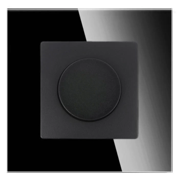 Ściemniacz dimmer 500W, 80W dla LED - szklana ramka - czarny - Tawoia Glass