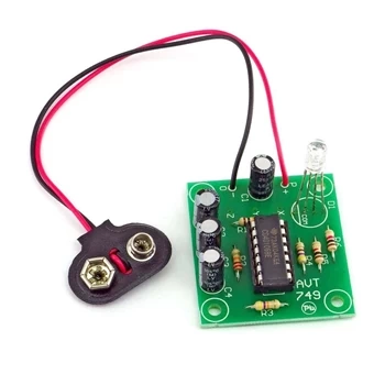 Kolorowy gadżet LED RGB z losową zmianą 7 barw - zlutowany KIT AVT 749