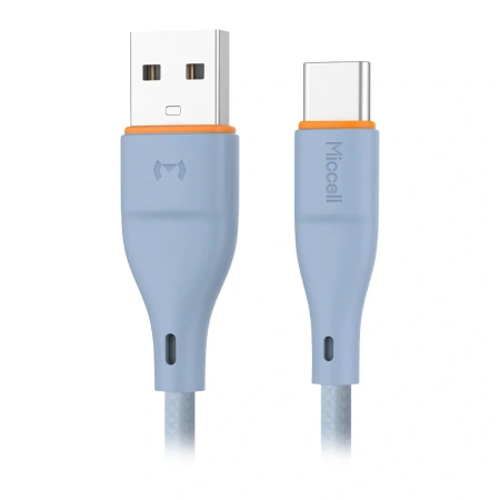 Kabel USB-A - USB-C, 2,4 A, 1 m, niebieski, Miccell, MIC-004038