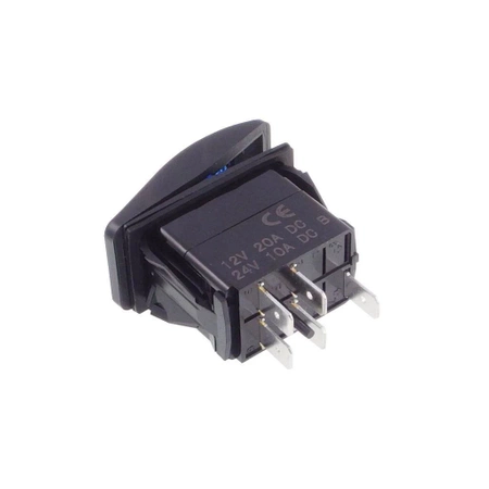 Przełącznik klawiszowy ON-OFF 2-pozycyjny 5-pin z niebieską diodą LED 12–24 V DC