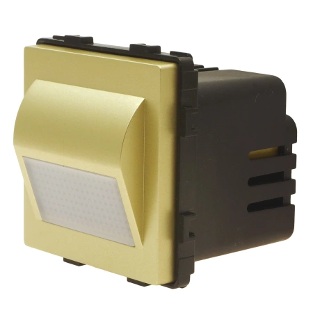 Lampka schodowa LED 230V 1W - szklana ramka - złoty - Tawoia Glass