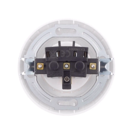 Gniazdo elektryczne z ramką, montaż podtynkowy, kolor biały, Retro Vintage Loft