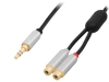 Kabel wtyk jack 3.5 stereo - 2x gniazdo RCA, rozgałęziacz 15cm