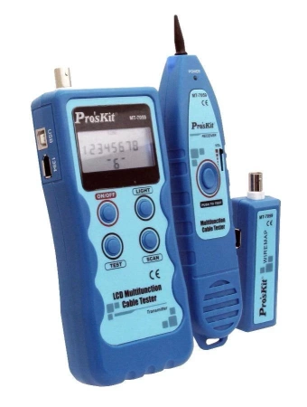 Tester LAN RJ45, RJ11, BNC, USB, IEEE1394, szukacz par, Proskit MT-7059