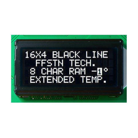 Wyświetlacz LCD alfanumeryczny 4x16 (WHITE) NEGATIVE DOUBLE FSTN LCD-EC-1604A-DIW W/KK-E6