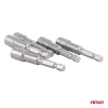 Nasadki magnetyczne 8 mm do wkrętów farmerskich, długość 65 mm, trzpień 1/4" HEX, 5 szt. - AMiO 04938