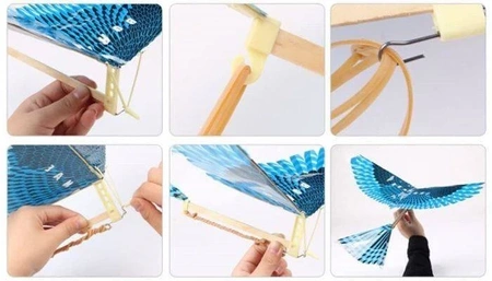 Latający ptak trzepoczący skrzydłami 48x35cm - rzutek - zabawka dla dzieci - Latawiec