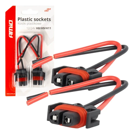 Kostki plastikowe proste H8 H9 H11 AMIO-03182