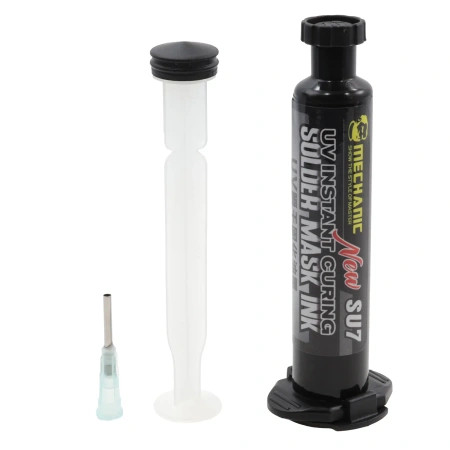 Soldermaska UV SU7, czarna, do napraw PCB, 10 ml, Mechanic