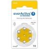 Baterie cynkowo-powietrzne do aparatów słuchowych typ 10 / PR70, 6 szt., everActive ULTRASONIC