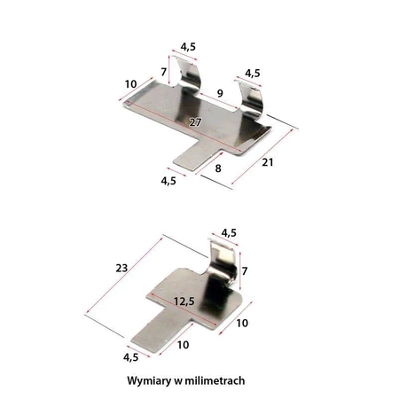 Styki baterii do obudów KM-103, KM-103A, KM-103B, K-103A zestaw 7 sztuk
