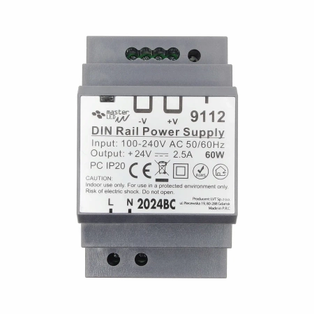 Zasilacz na szynę DIN 24V 60W 2.5A IP20