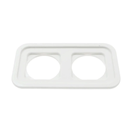 Ramka podwójna kwadratowa ceramiczna biała Ceramic Loft